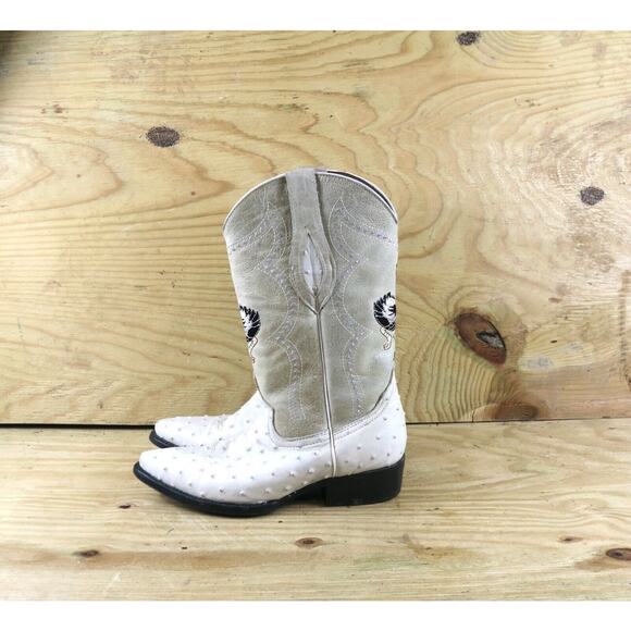 Joe Boots by Arles Mens 8 Multicolor Leather Ostrich Print Western JB901 Cowboy - Picture 2 of 11